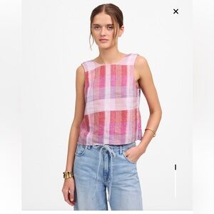 Madewell Linen Tie Back Top